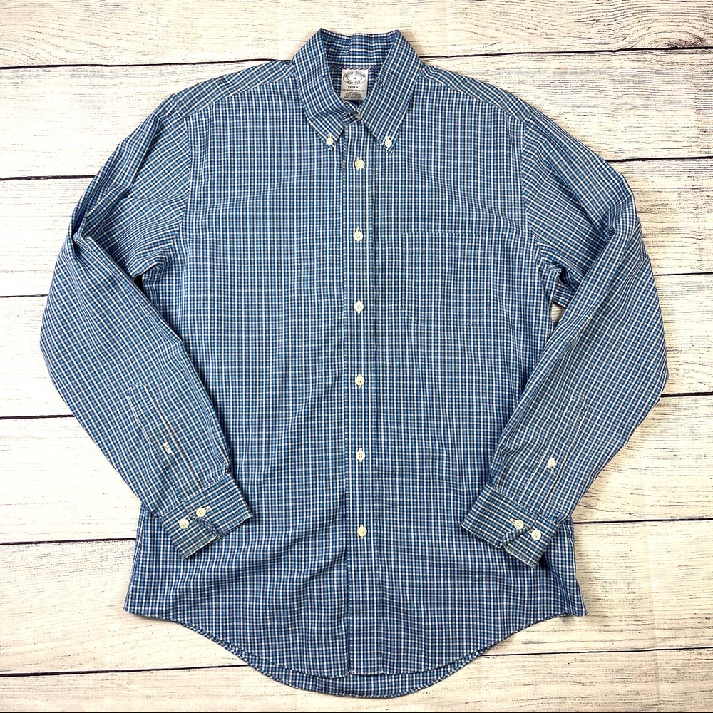 Brooks Brothers Regent Plaid Button Down Shirt Medium